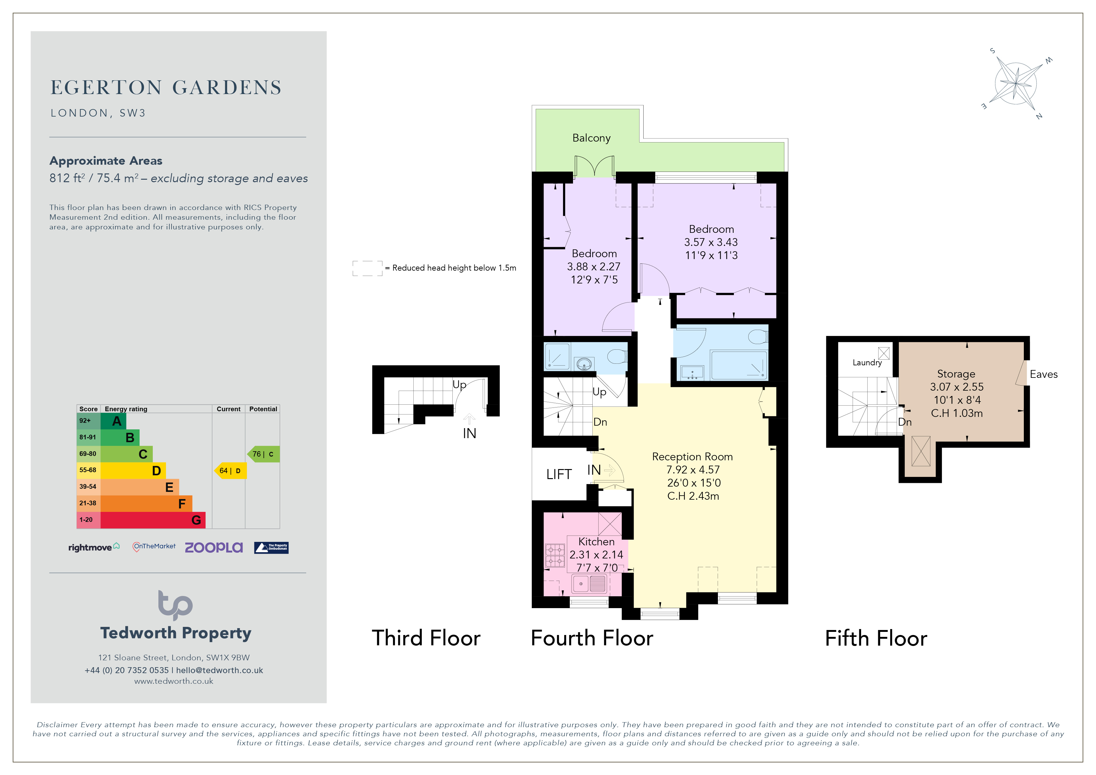 Flat 5, 47, Egerton Gardens, London floorplan