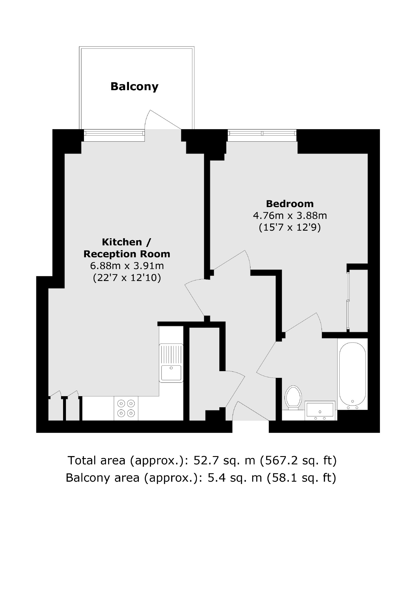 Flat 93, Abbotsford Court, 3, Lakeside Drive, London floorplan