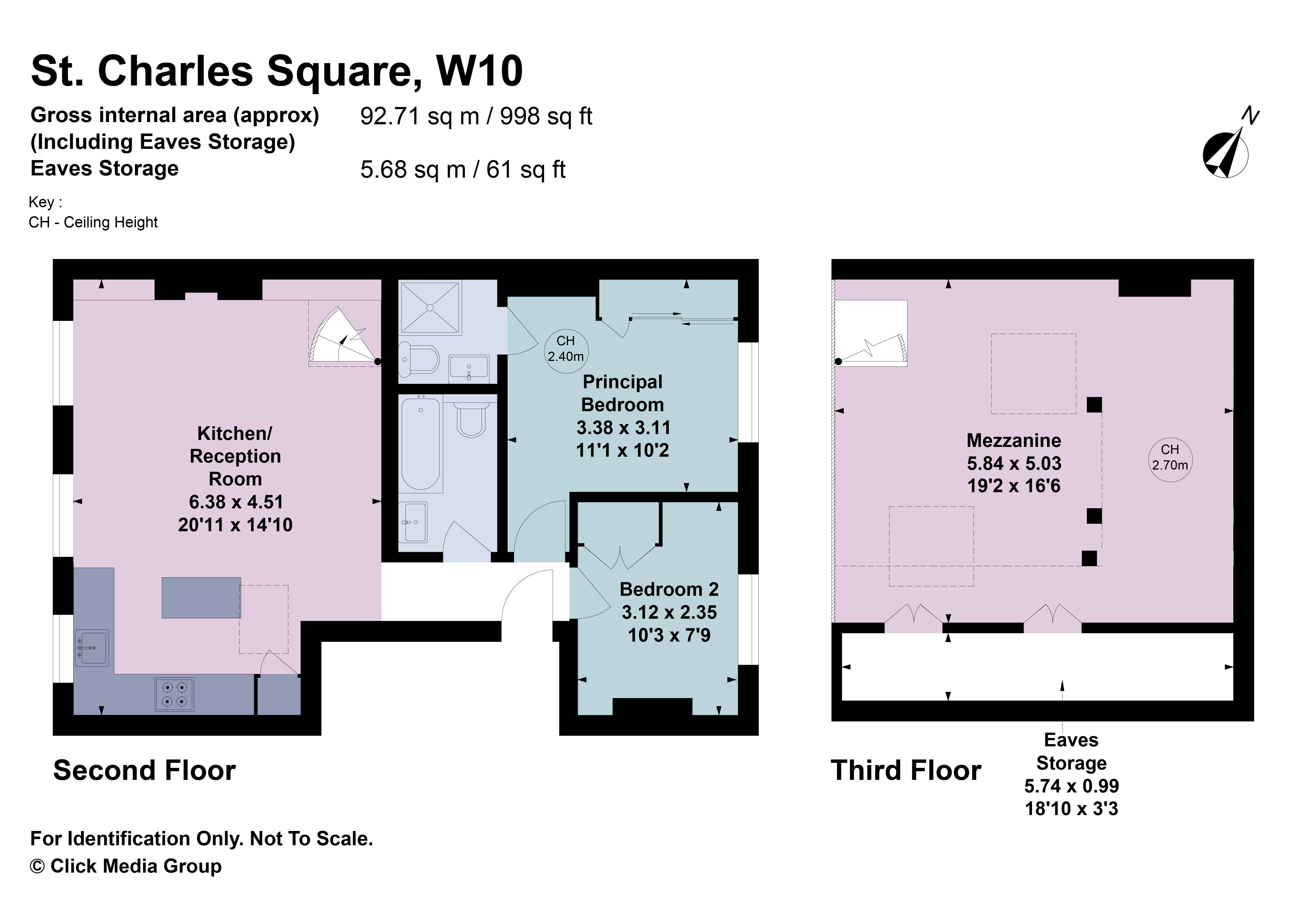 Flat D, 14, St. Charles Square, London floorplan