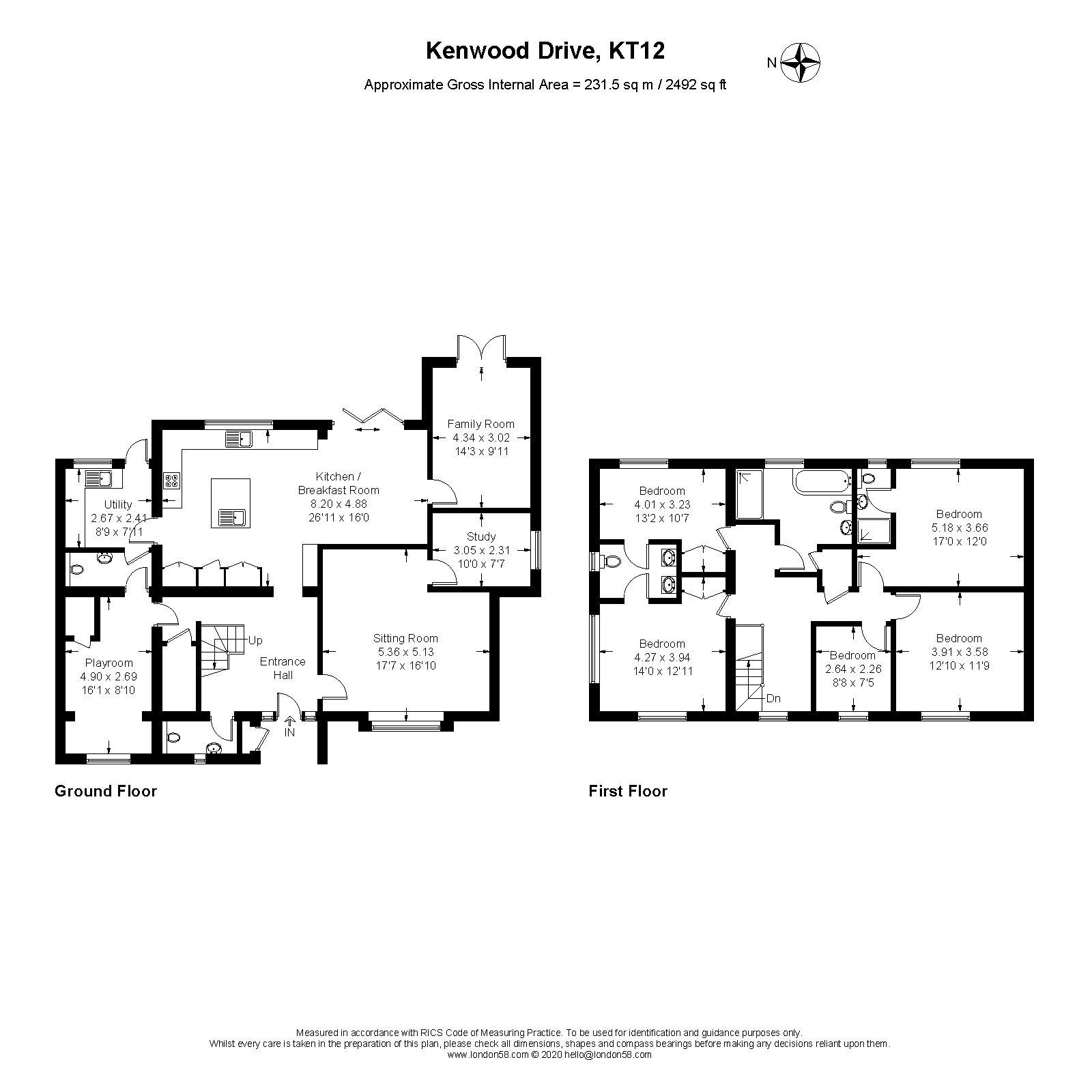 17, Kenwood Drive, Walton-On-Thames floorplan
