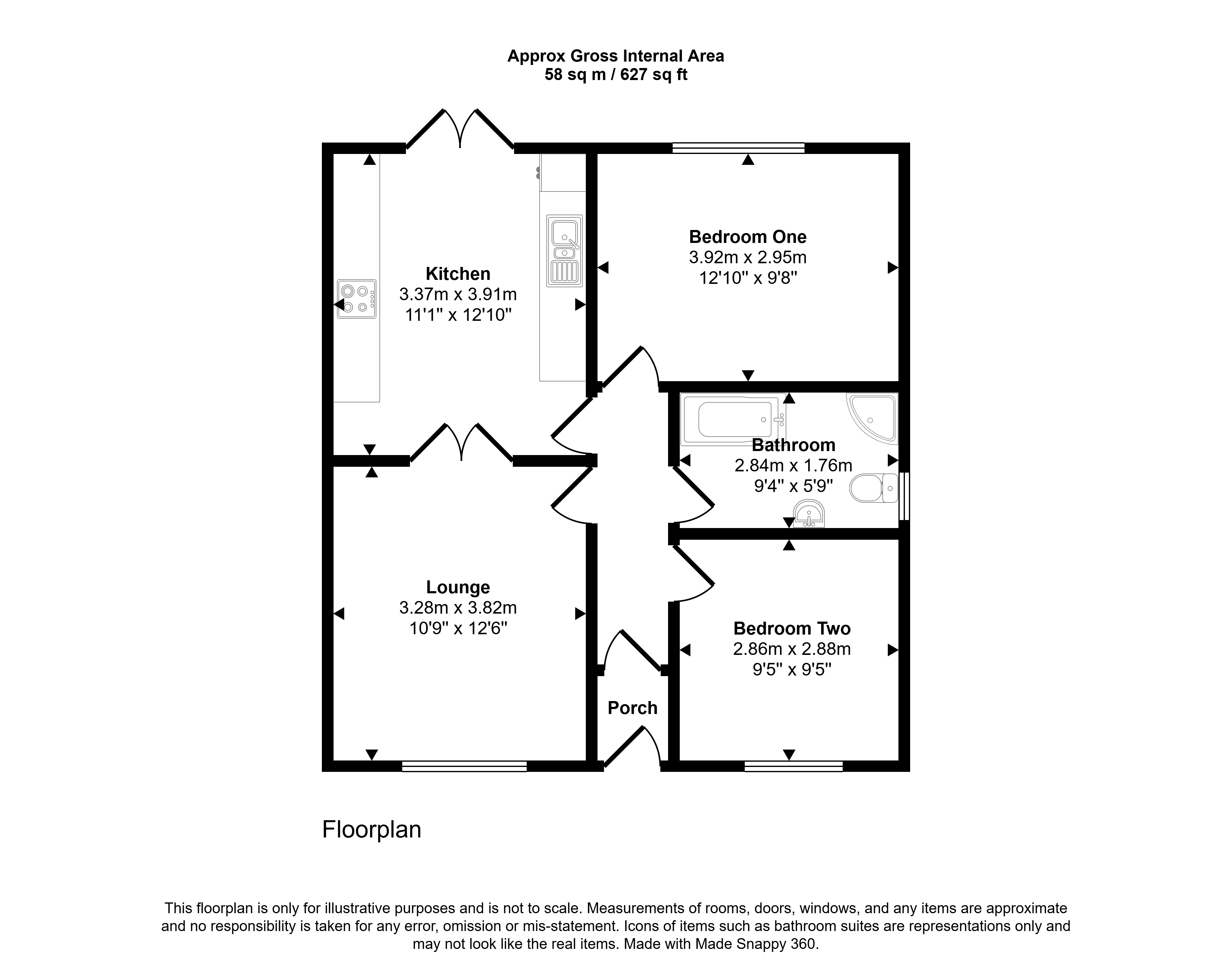 Sunflower Cottage, Main Street, Morpeth floorplan