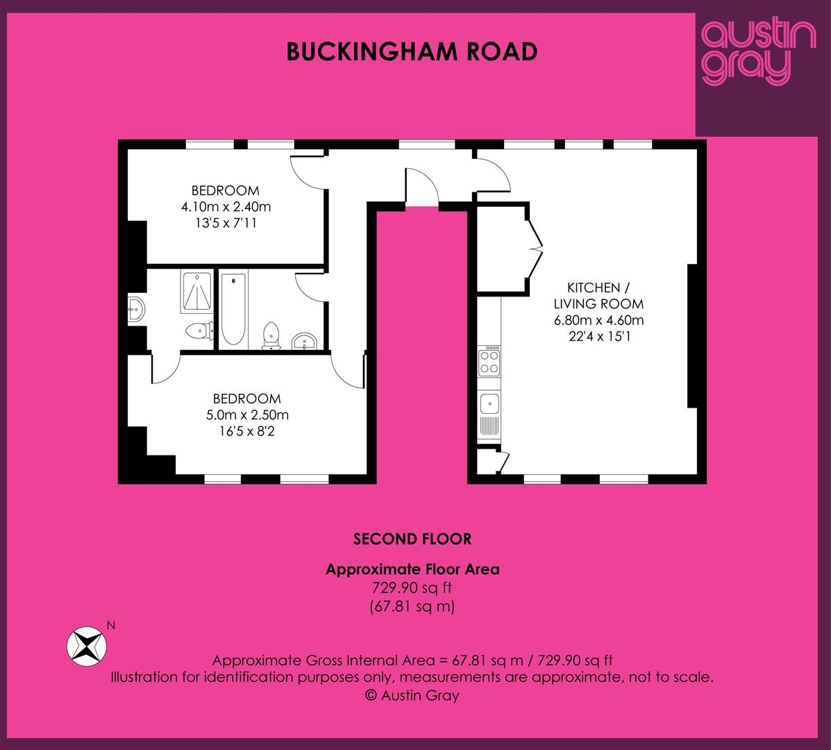 Flat 3, 78, Buckingham Road, Brighton floorplan