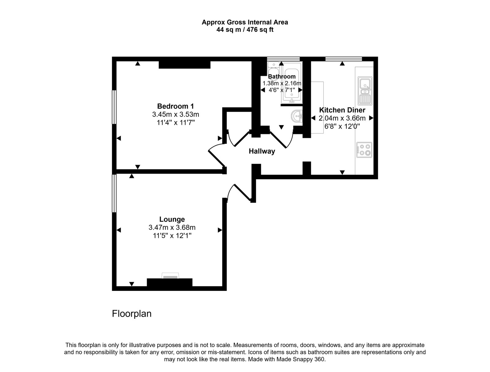 Quayside Court,Flat 11, The Quay, Harwich floorplan