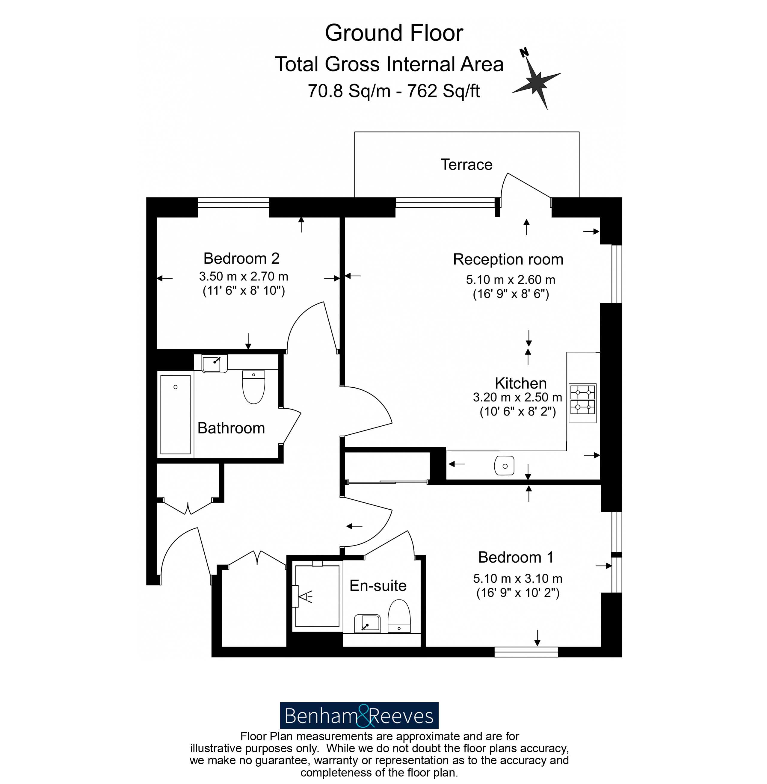 Flat 3, Watson House, 4, Greenleaf Walk, Southall floorplan