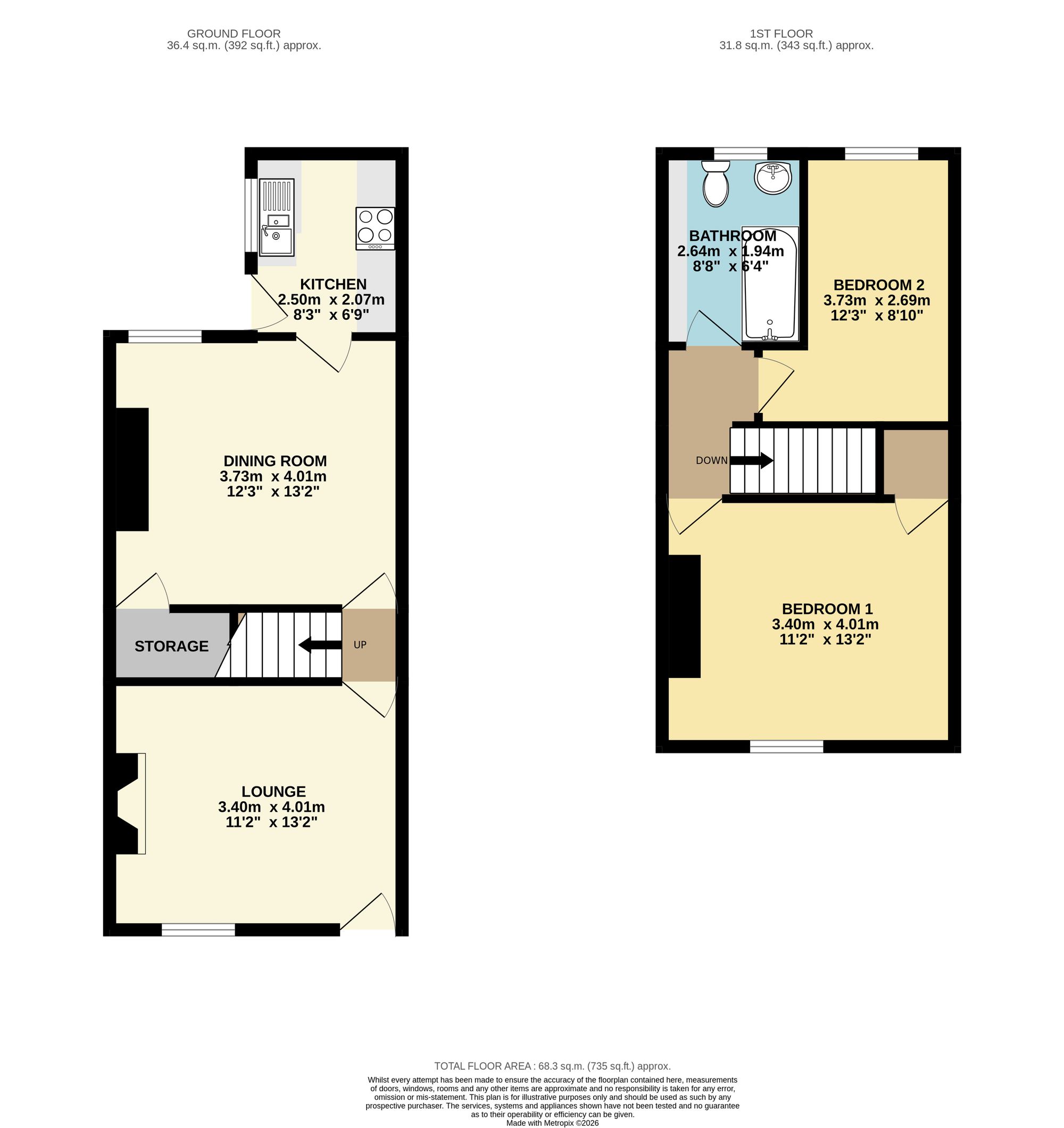 54 Shirland Street, Derbyshire floorplan