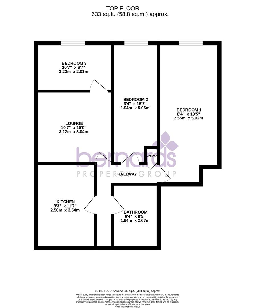 18 Bartons Court, Forton Road, Gosport floorplan
