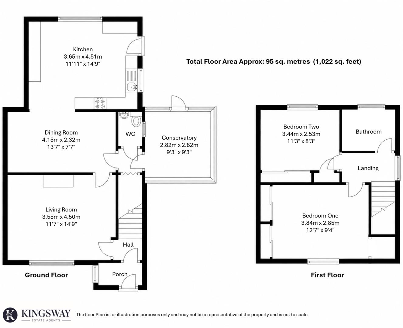 38, Stretton Crescent, Leamington Spa floorplan