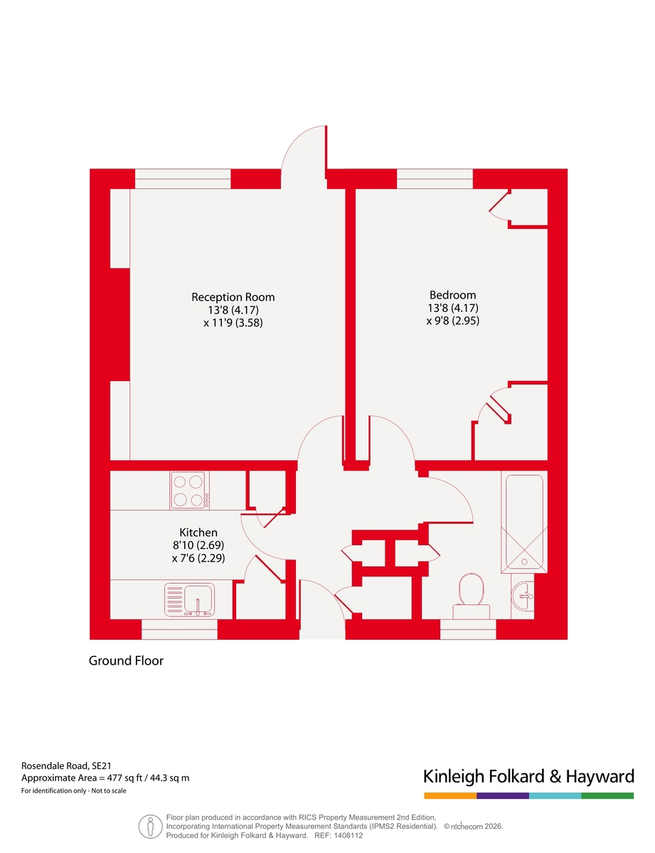 Flat 3, Eagle Court,, Rosendale Road, London floorplan