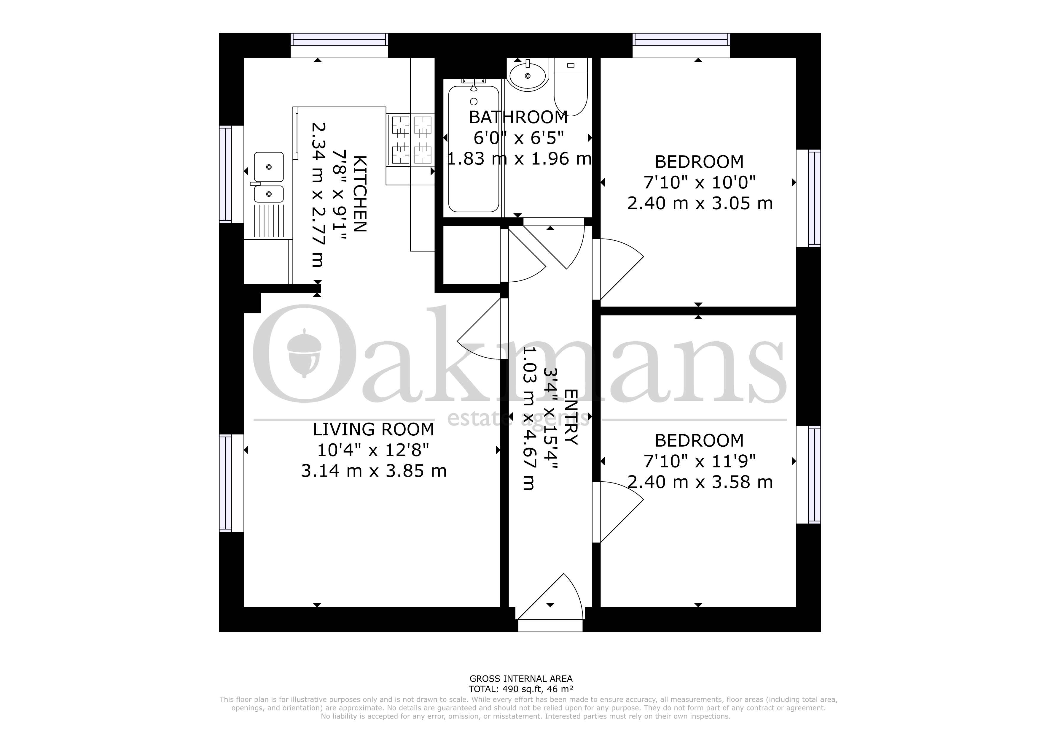 FLAT 5, BIRMINGHAM floorplan