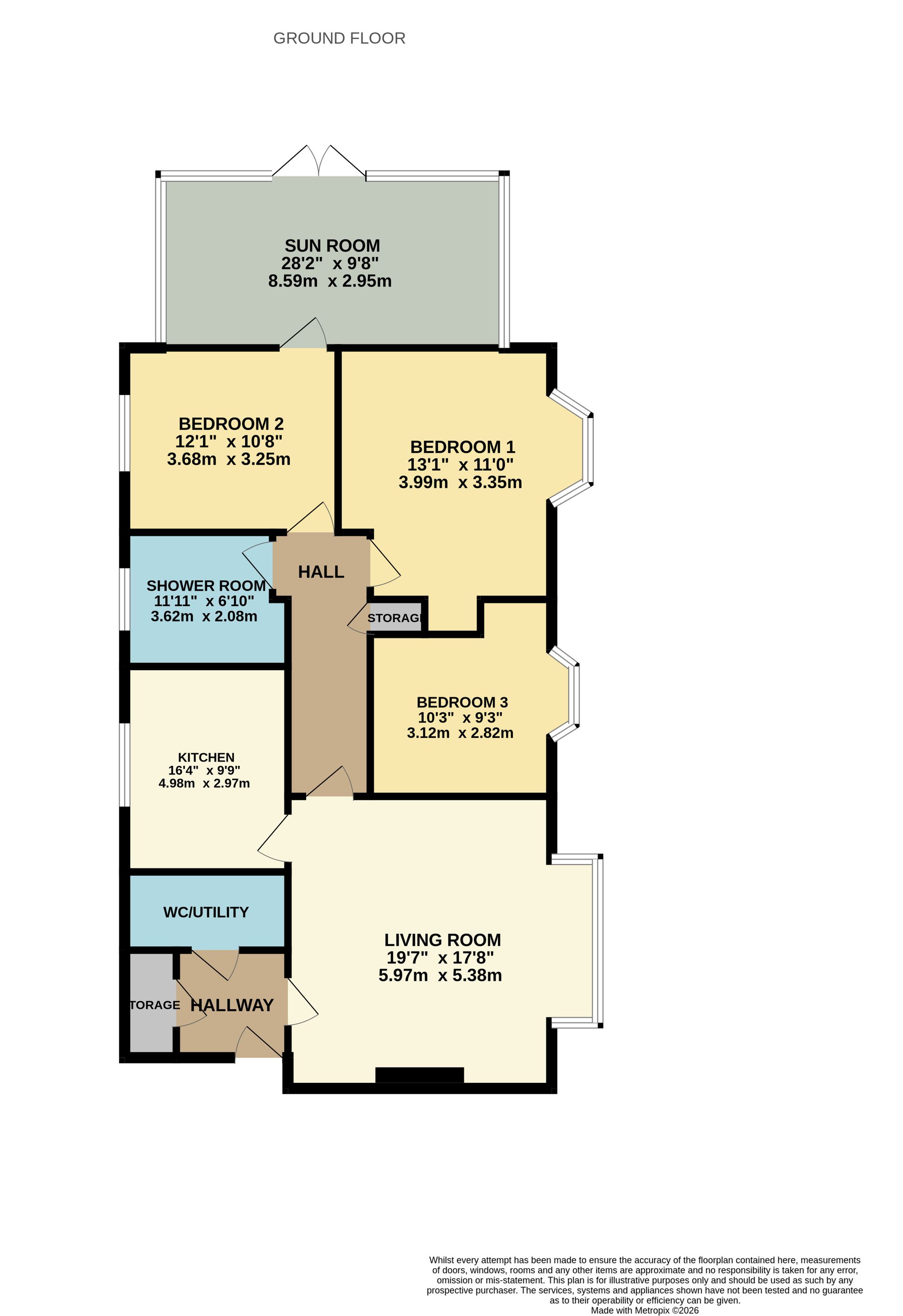 8 Queens Walk, Mansfield floorplan