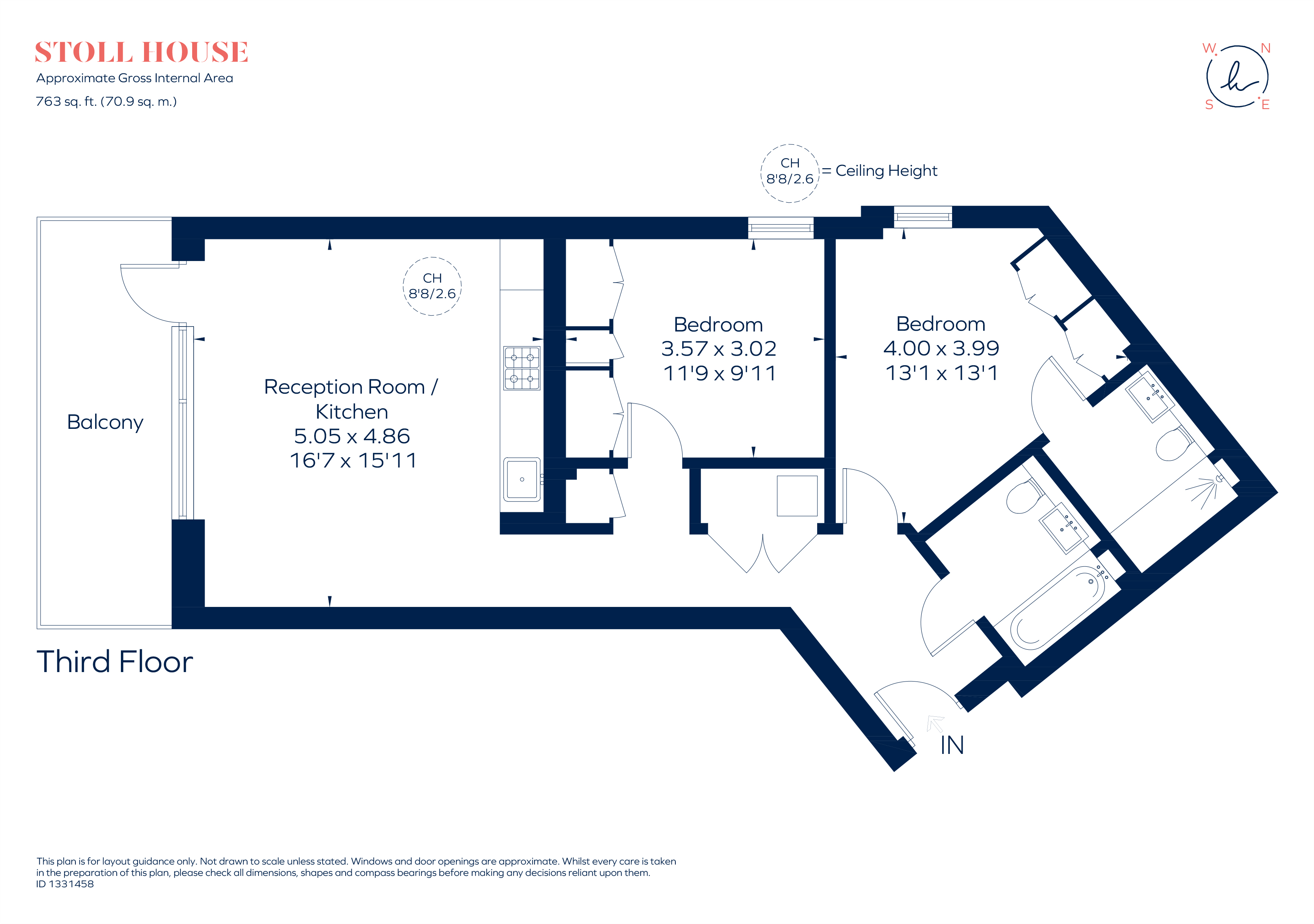 Apartment 301, Stoll House, 25, Essex Place, London floorplan