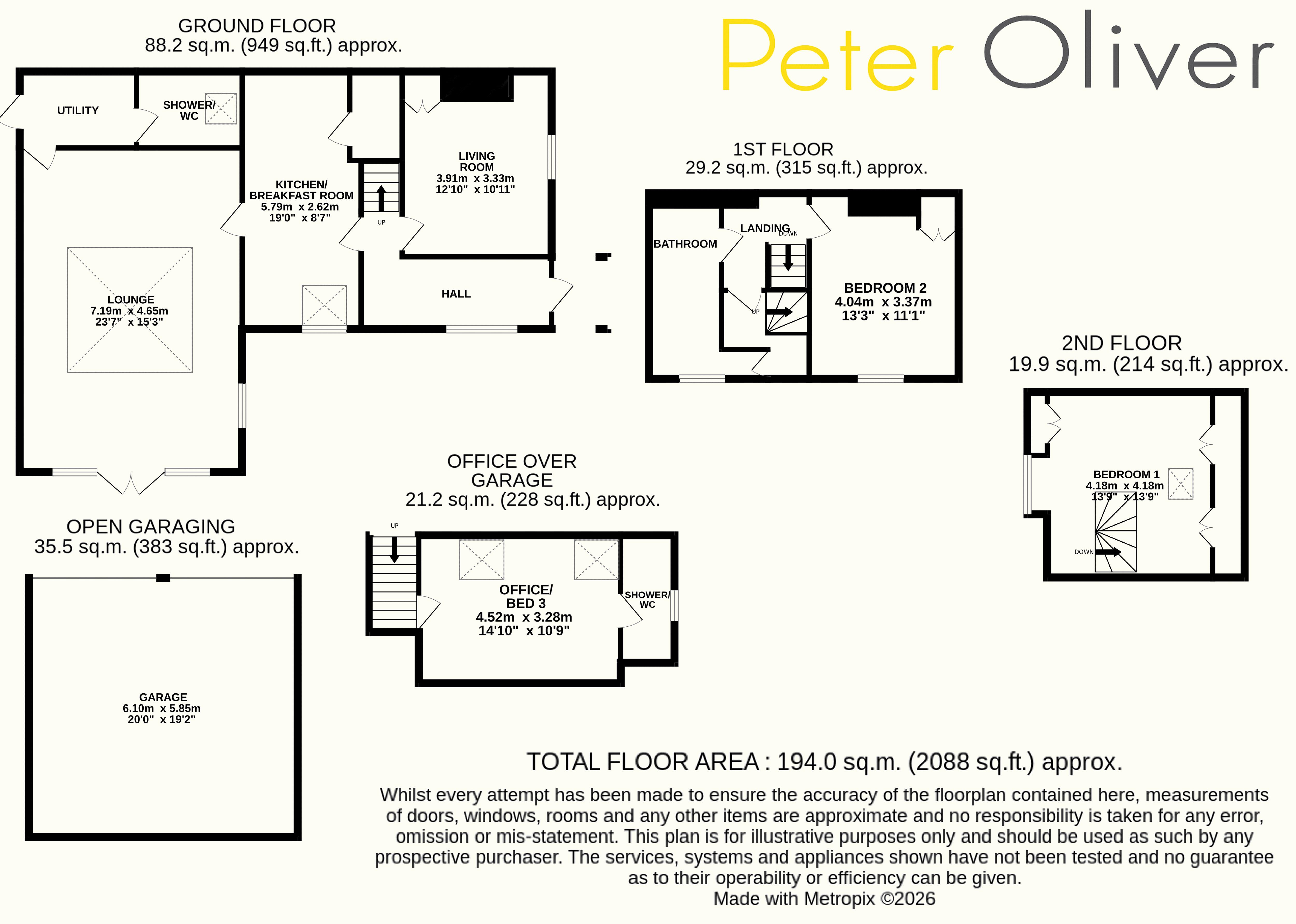 2 Brooklands Cottage, Coopers Wood, Crowborough floorplan
