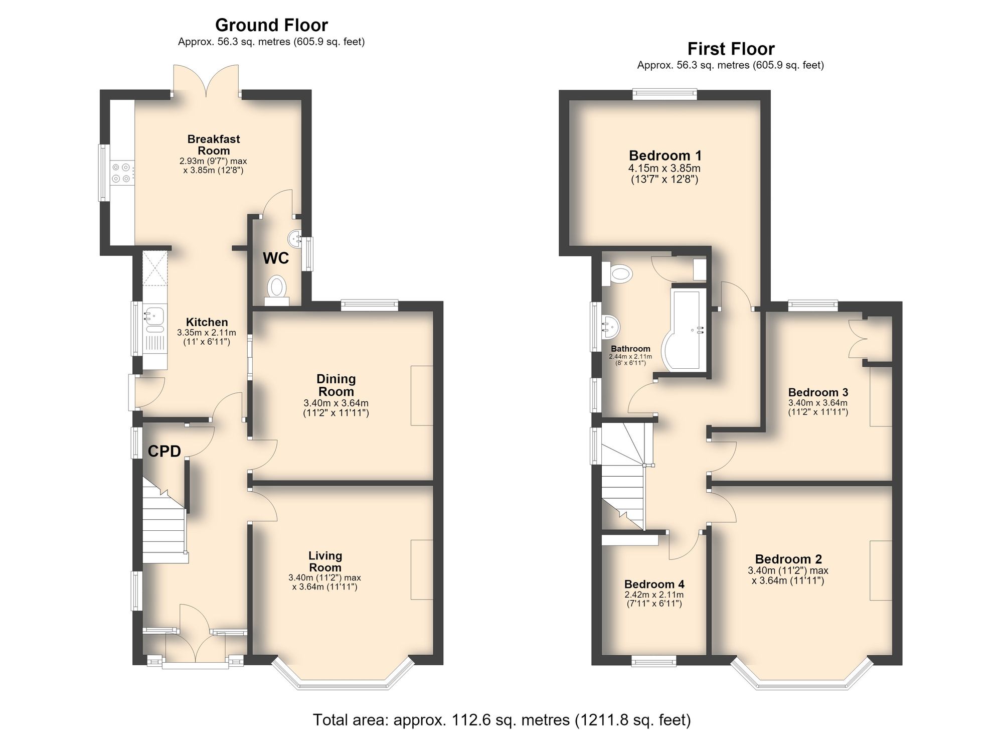 55 Rhodes Avenue, Chesterfield floorplan