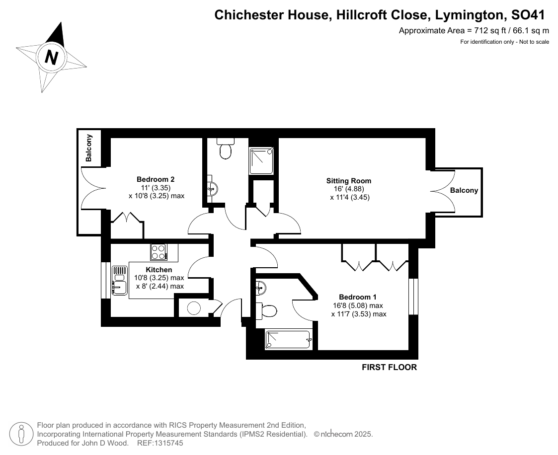 Apartment 36,, Chichester House, Lymington floorplan