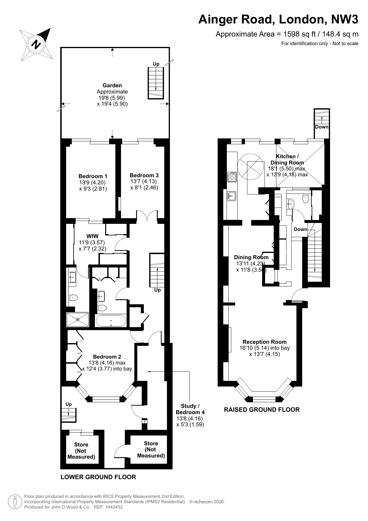 Flat 1, 40, Ainger Road, London floorplan