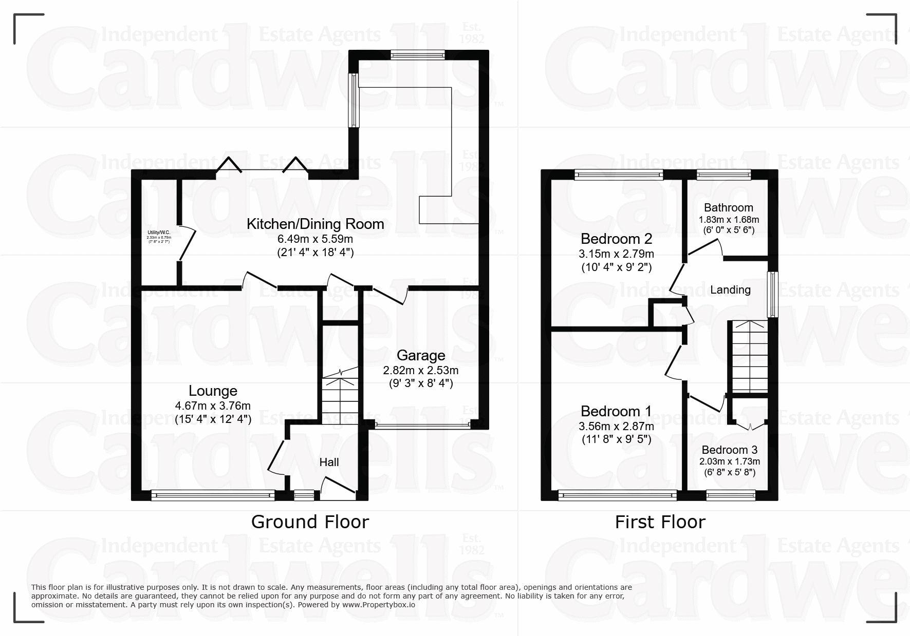 9, Derwent Close, Culcheth floorplan