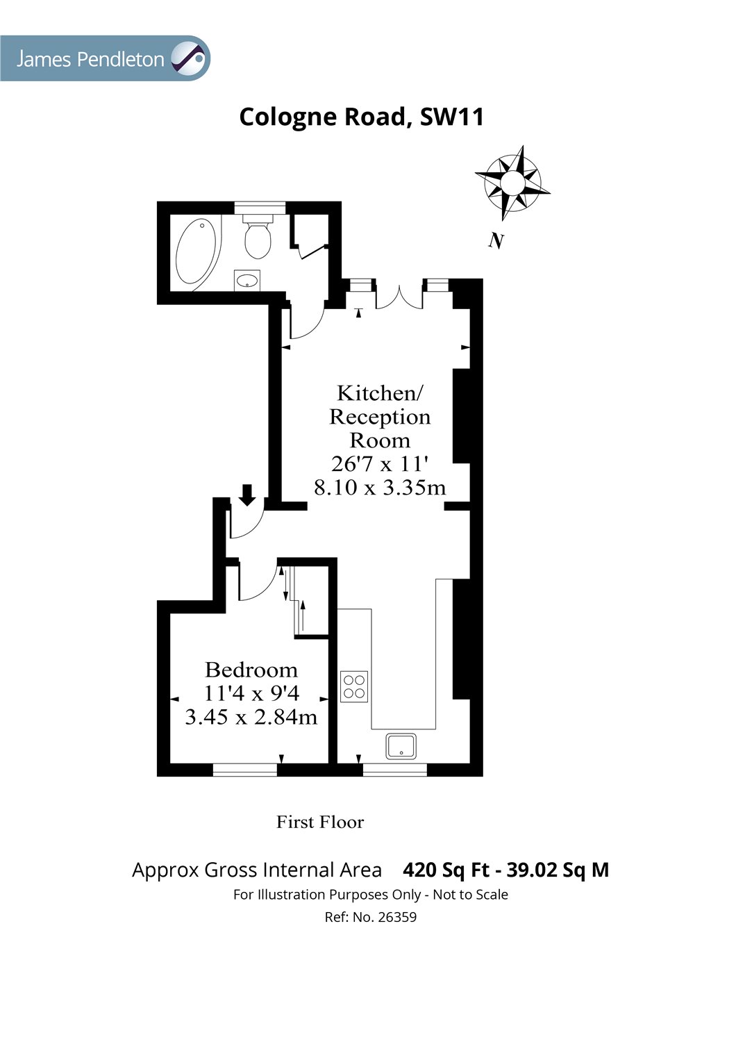 1 Bedrooms Flat to rent in Cologne Road, Battersea, London SW11