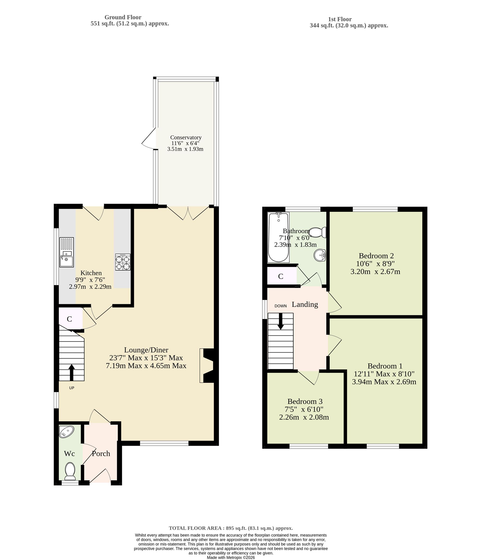 20 Fortress Road, Lowestoft floorplan