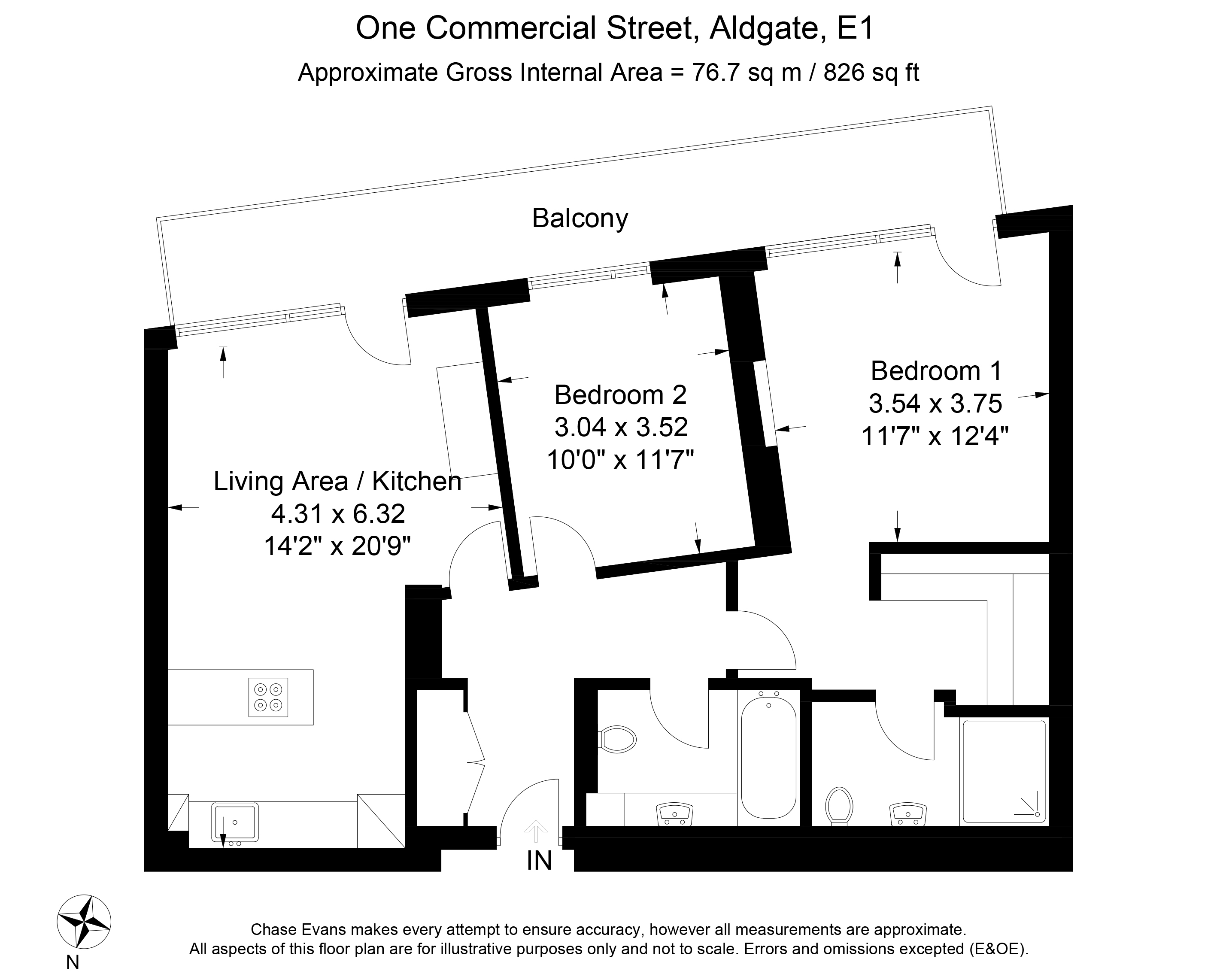 2 Bedrooms Flat to rent in One Commercial Street, Crawford Building, Aldgate E1