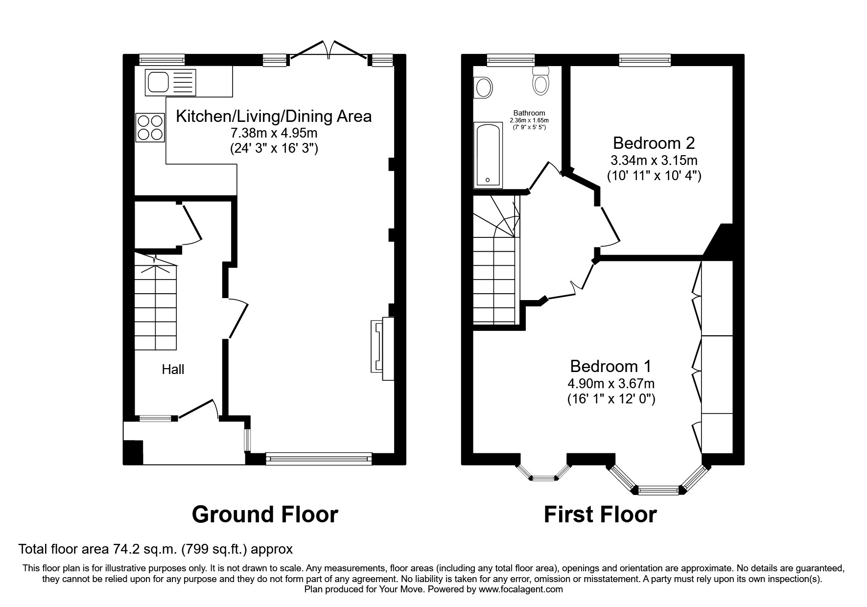 Grasmere Avenue, Whitton, Hounslow TW3, 2 bedroom terraced house for