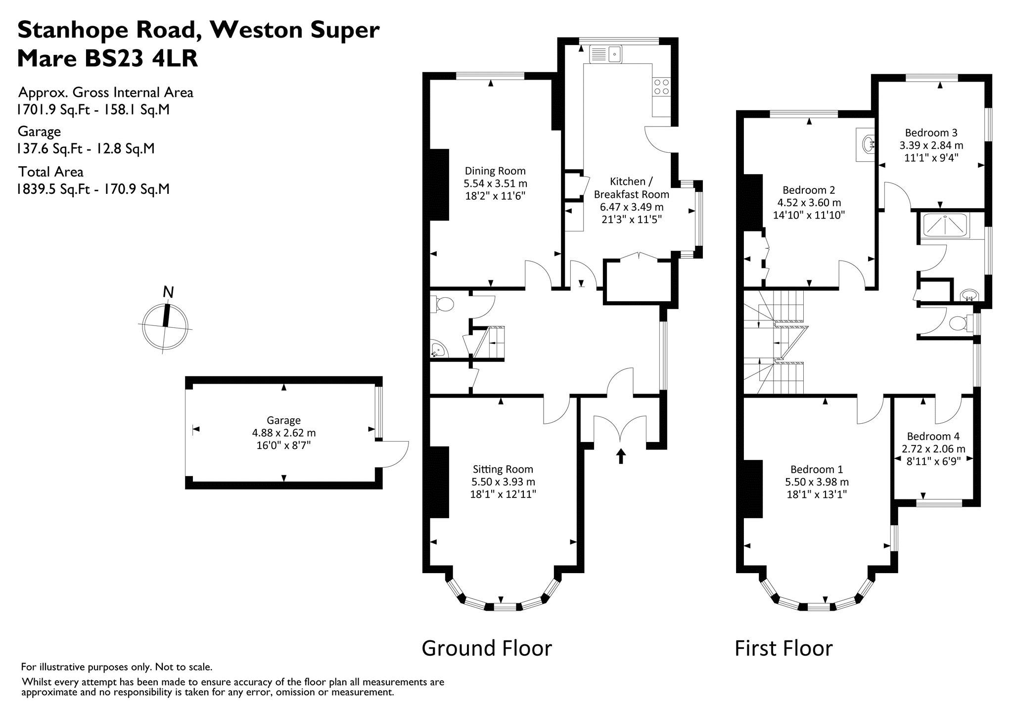41, Stanhope Road, Weston-Super-Mare floorplan