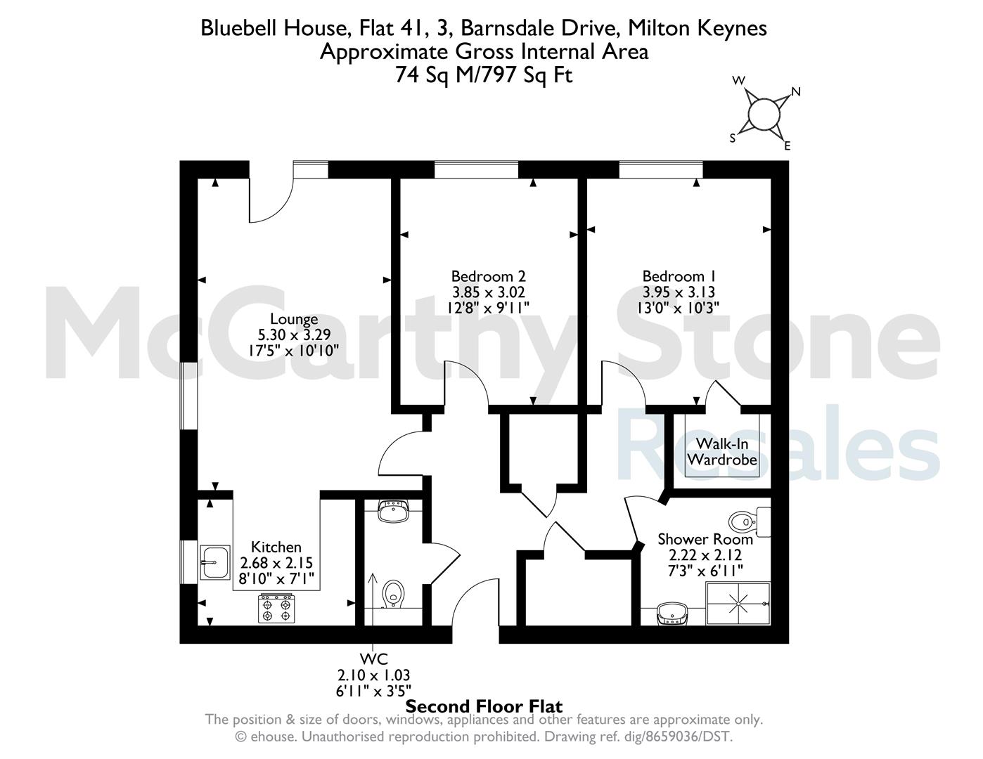 41 Bluebell House, Barnsdale Drive, Milton Keynes floorplan