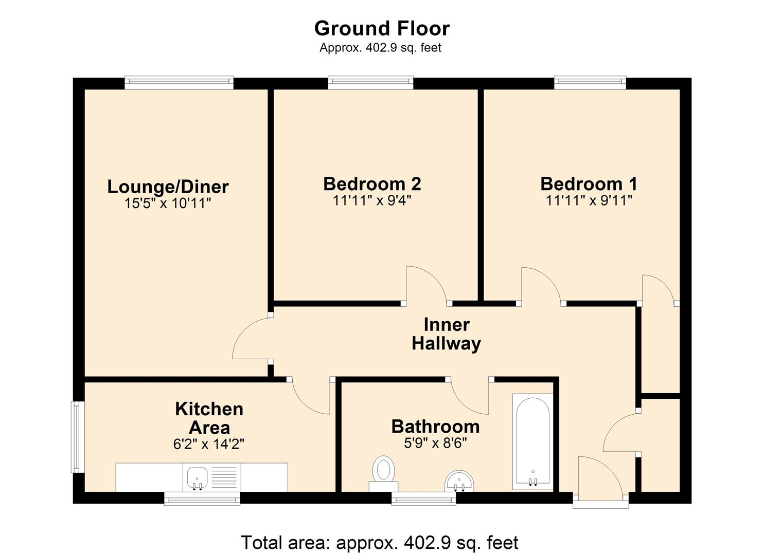 Flat 2, 34, Sherbourne Court, Sherbourne Road, Birmingham floorplan