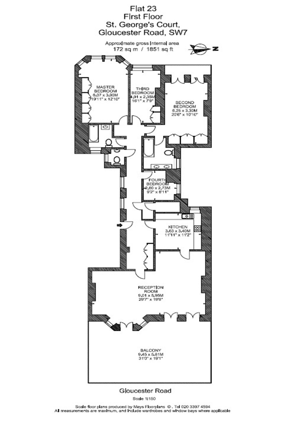 47 Gloucester Road, London floorplan