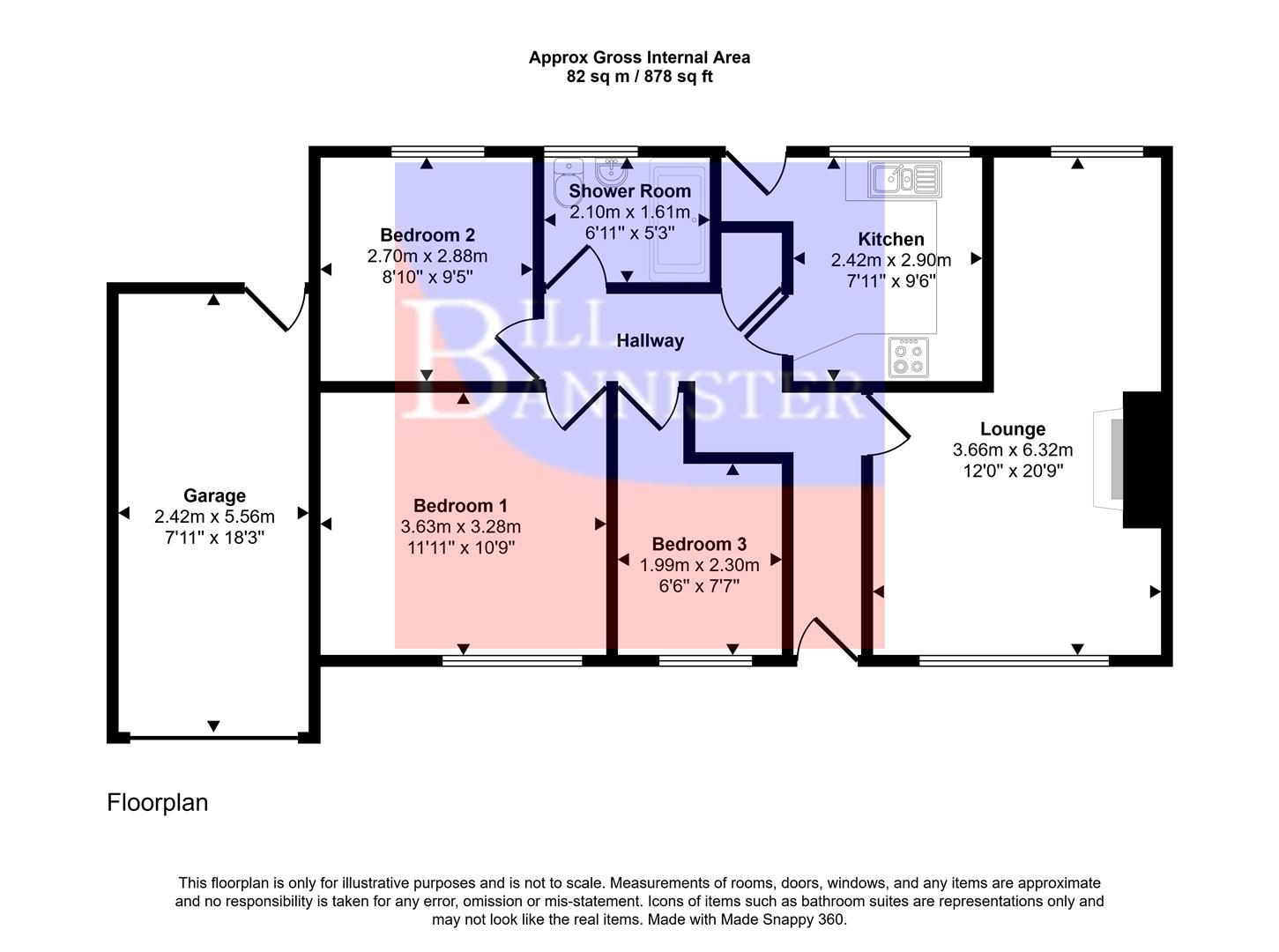 9, Bell Lane, Redruth floorplan