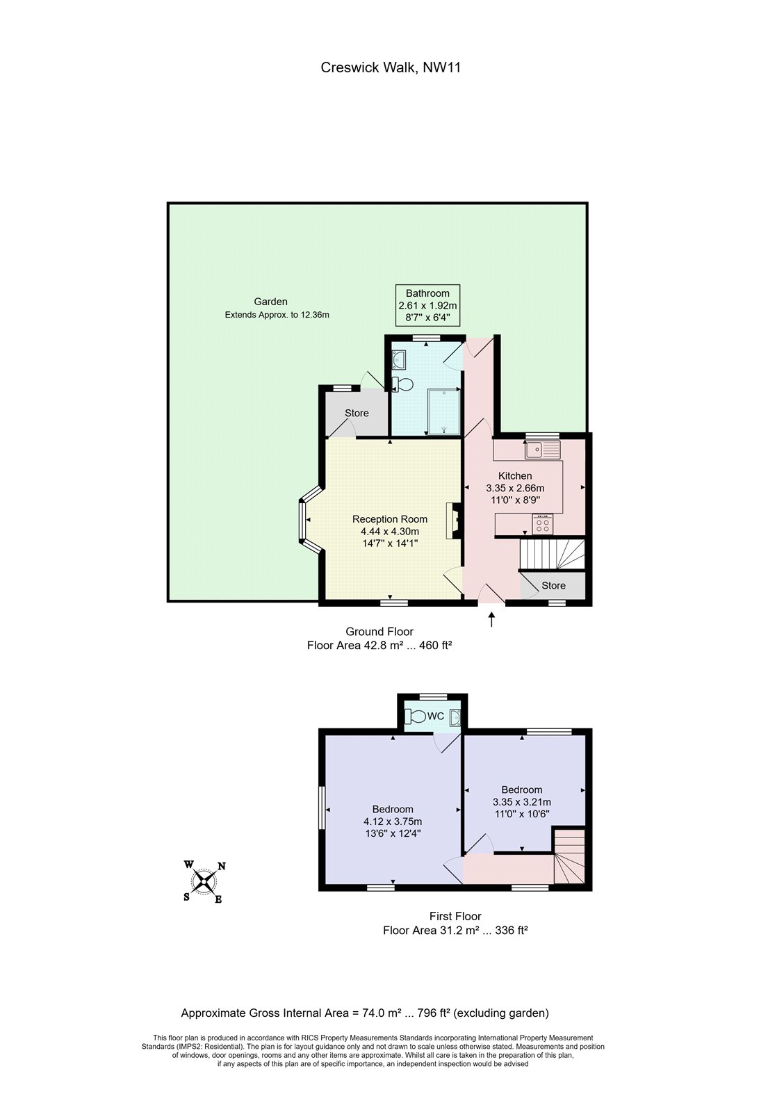 Creswick Walk, Hampstead Garden Suburb, NW11 floorplan