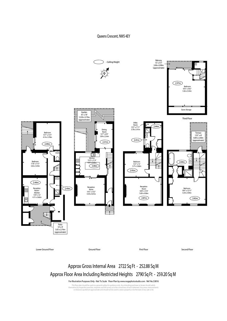 105, Queens Crescent, London floorplan