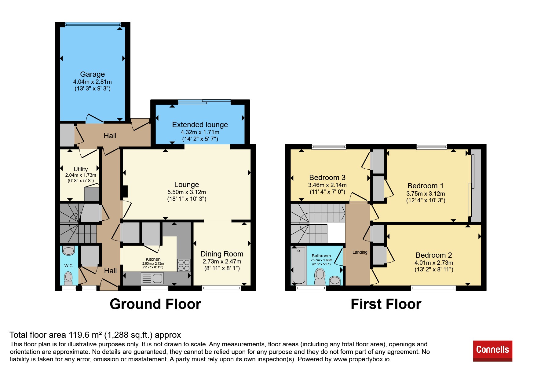 245, Wisden Road, Stevenage floorplan