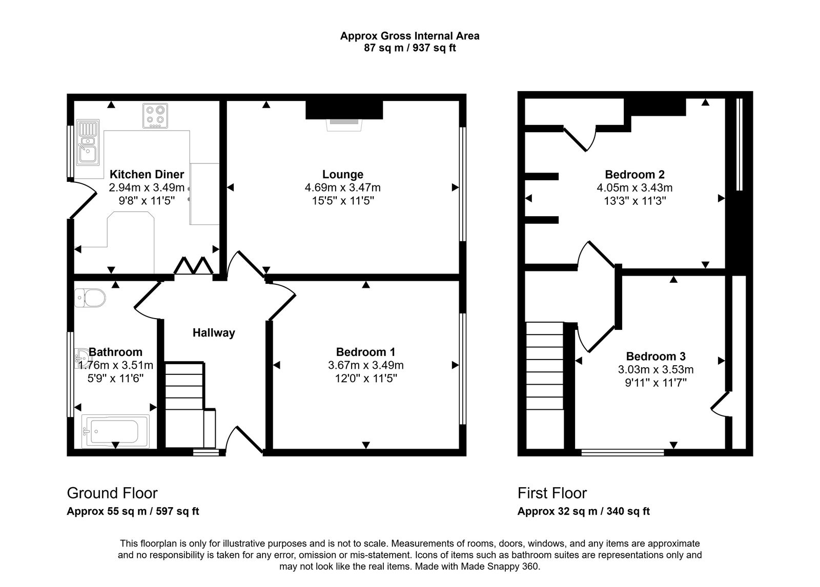 7, Park Crescent, Neath floorplan