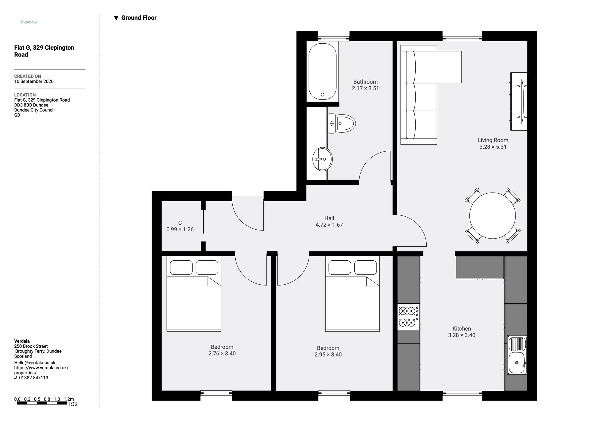 Flat G, 329 Clepington Road, Dundee floorplan
