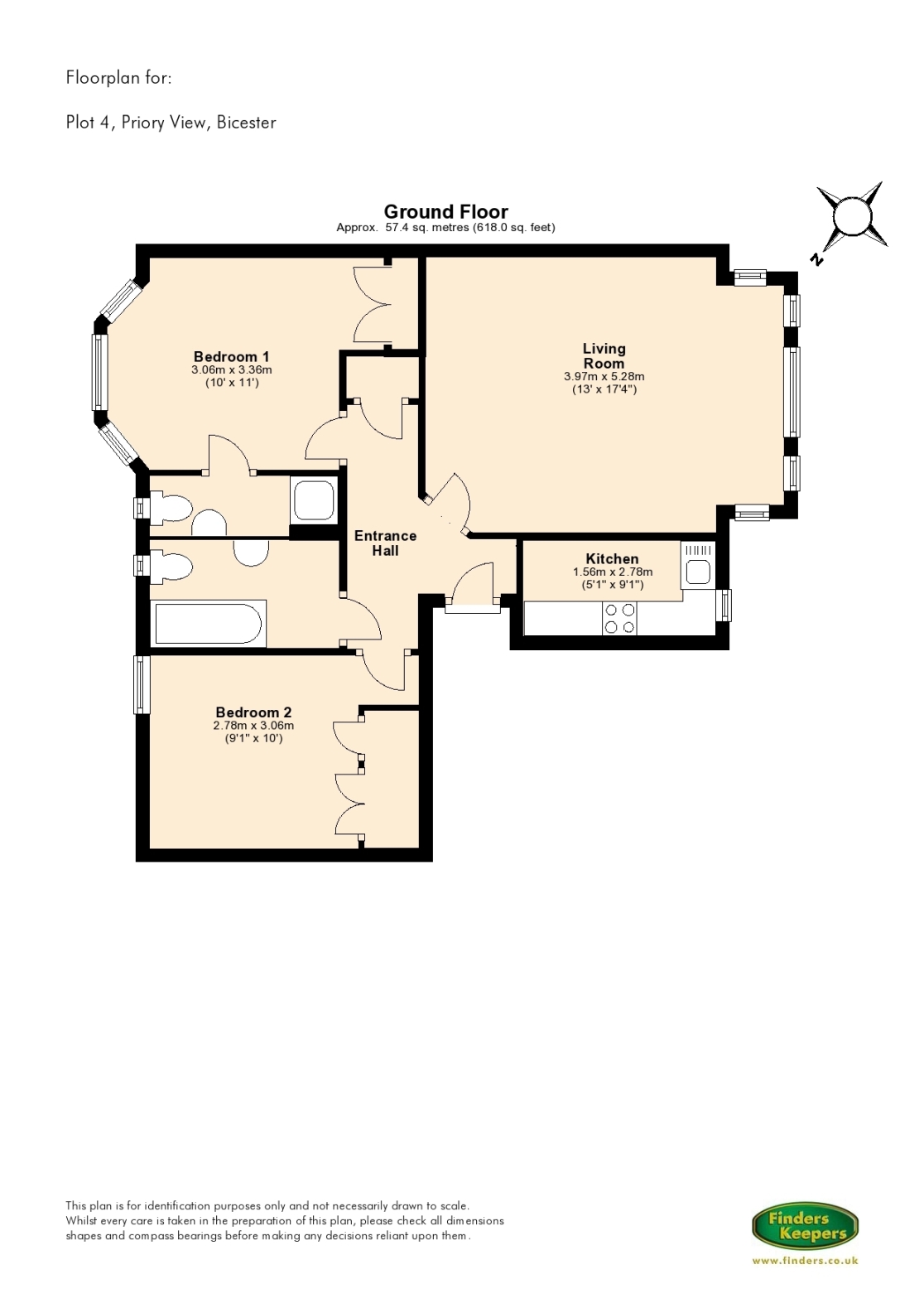 2 Bedrooms Flat to rent in Priory Road, Bicester OX26