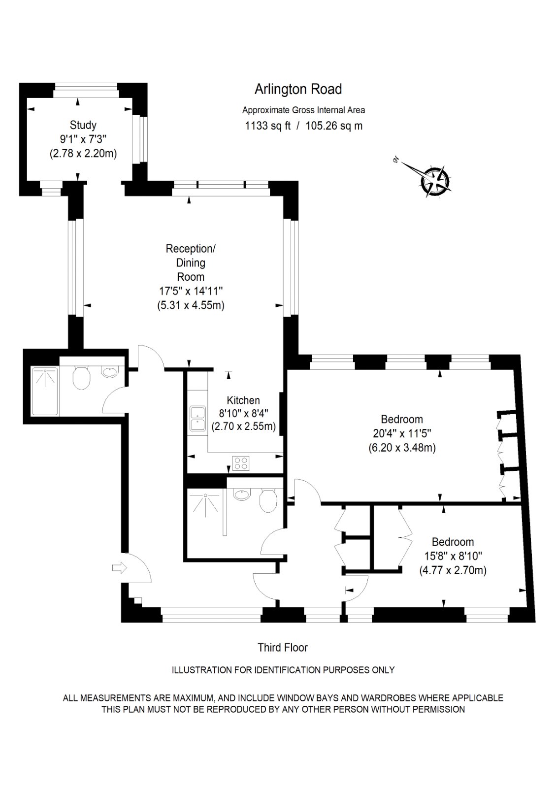 5, 172a, Arlington Road, Camden floorplan