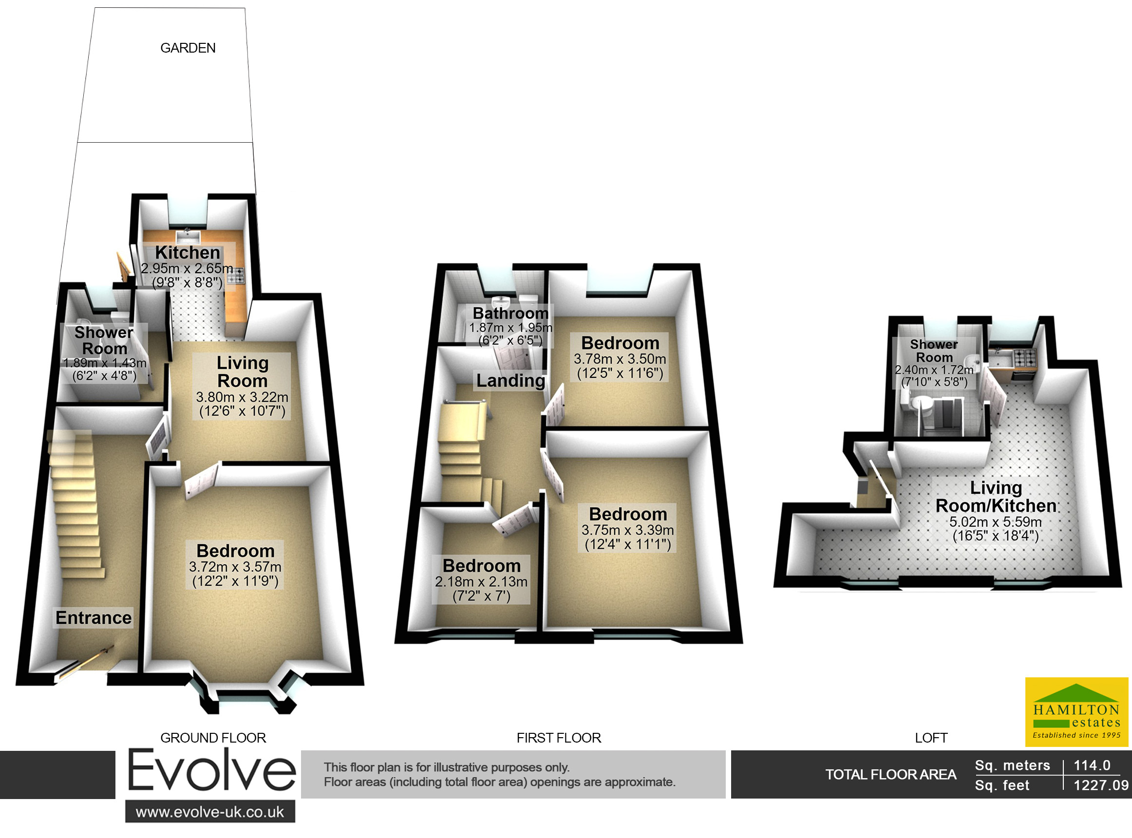 122, Crest Road, London floorplan