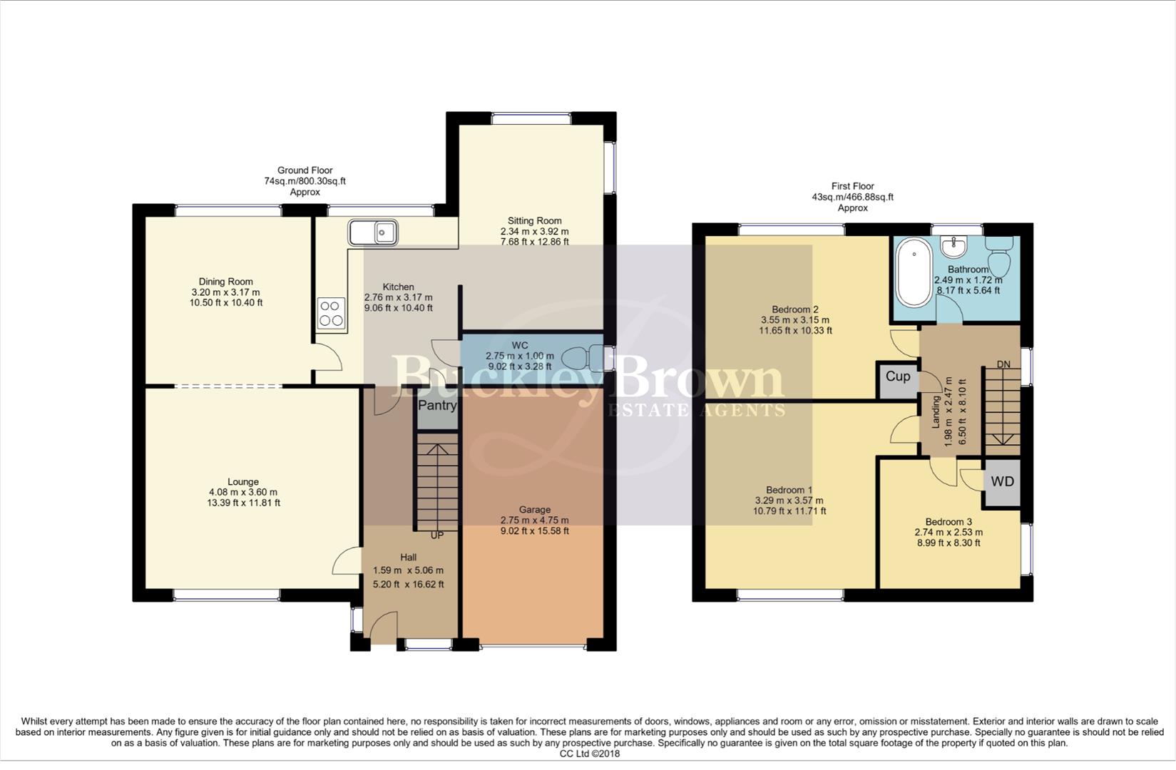 3, Derwent Close, Warsop floorplan