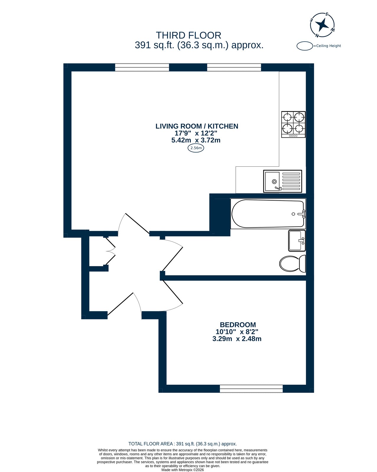 Flat G, 49, Constantine Road, London floorplan
