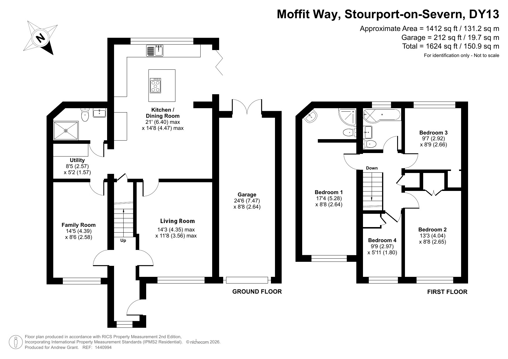 1, Moffit Way, Stourport-On-Severn floorplan