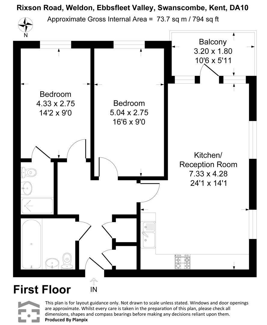 Rixson Road, Swanscombe floorplan