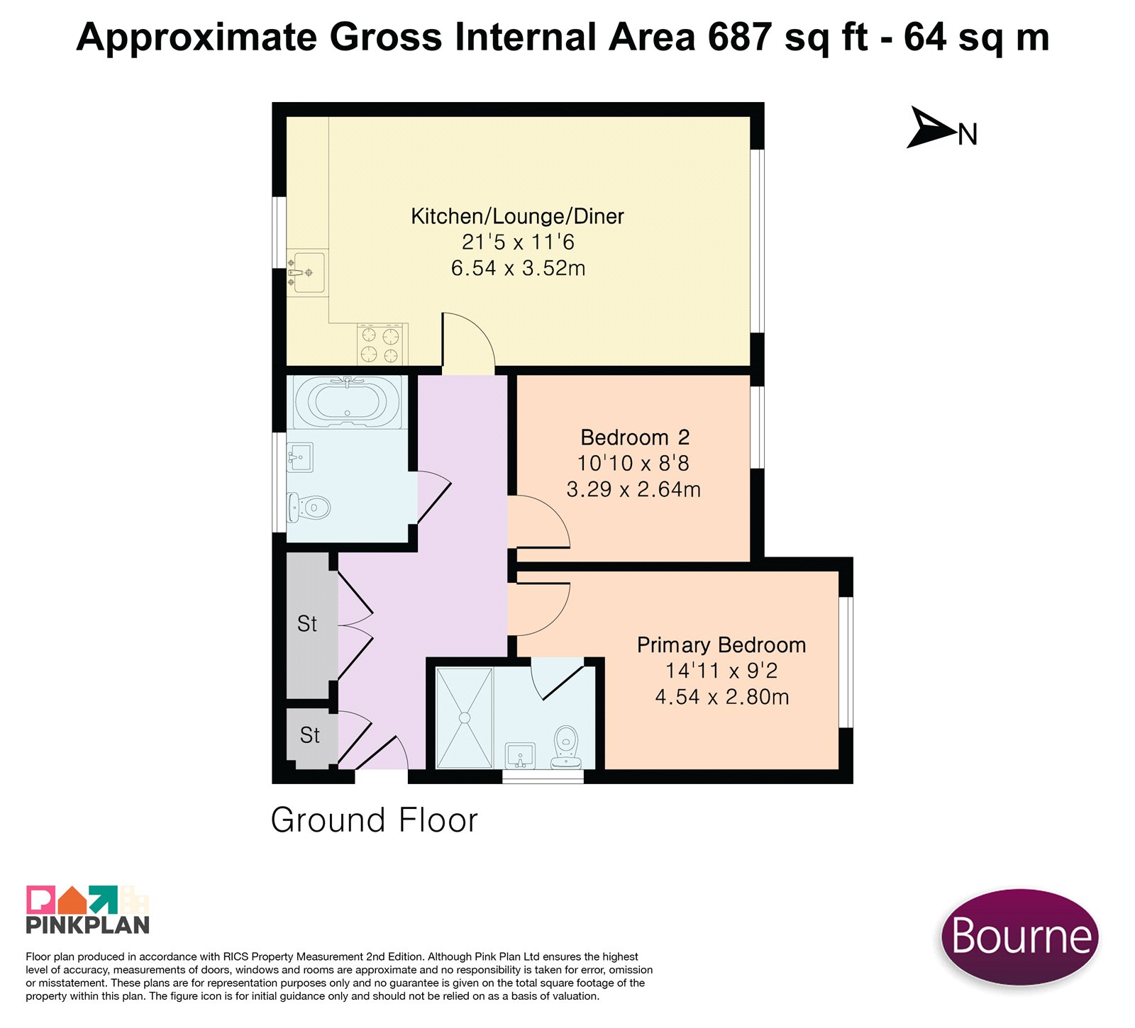 Flat 1, 86, Consort Drive, Leatherhead floorplan