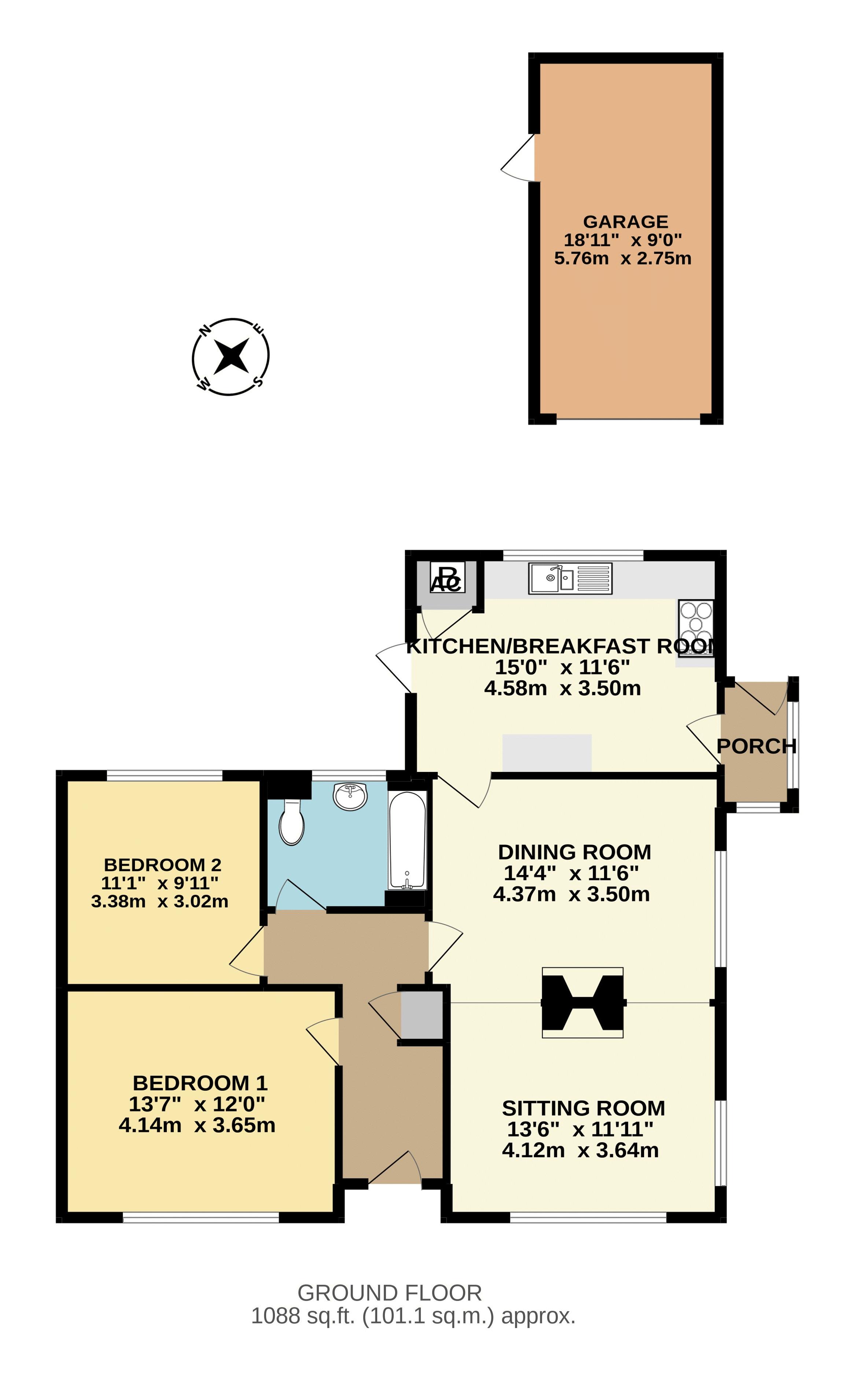Pound Road, Horton, Nr Ilminster TA19, 2 bedroom detached bungalow for sale 62541222