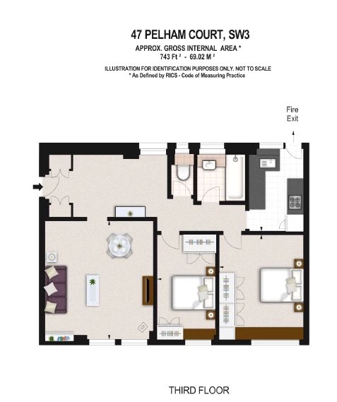 2 Bedrooms Flat to rent in Pelham Court, 145 Fulham Road, London SW3