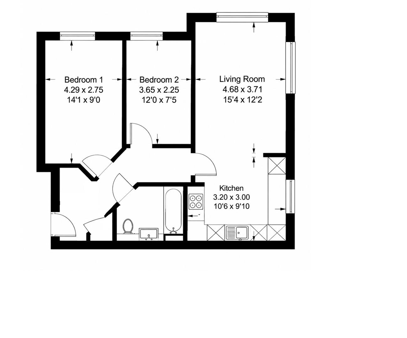 Dryden House, Borehamwood floorplan