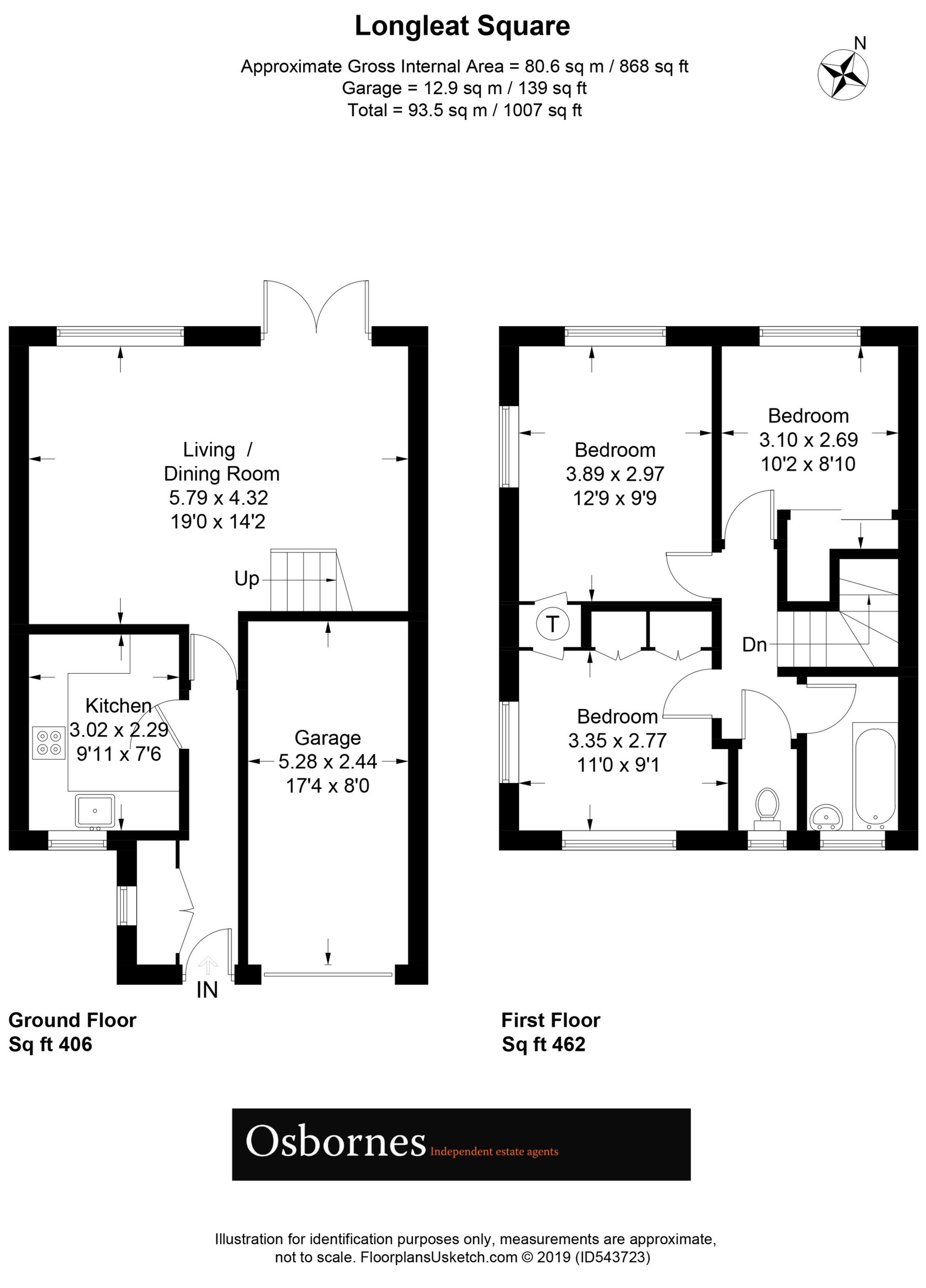 3 Bedrooms Semi-detached house for sale in Longleat Square, Farnborough GU14