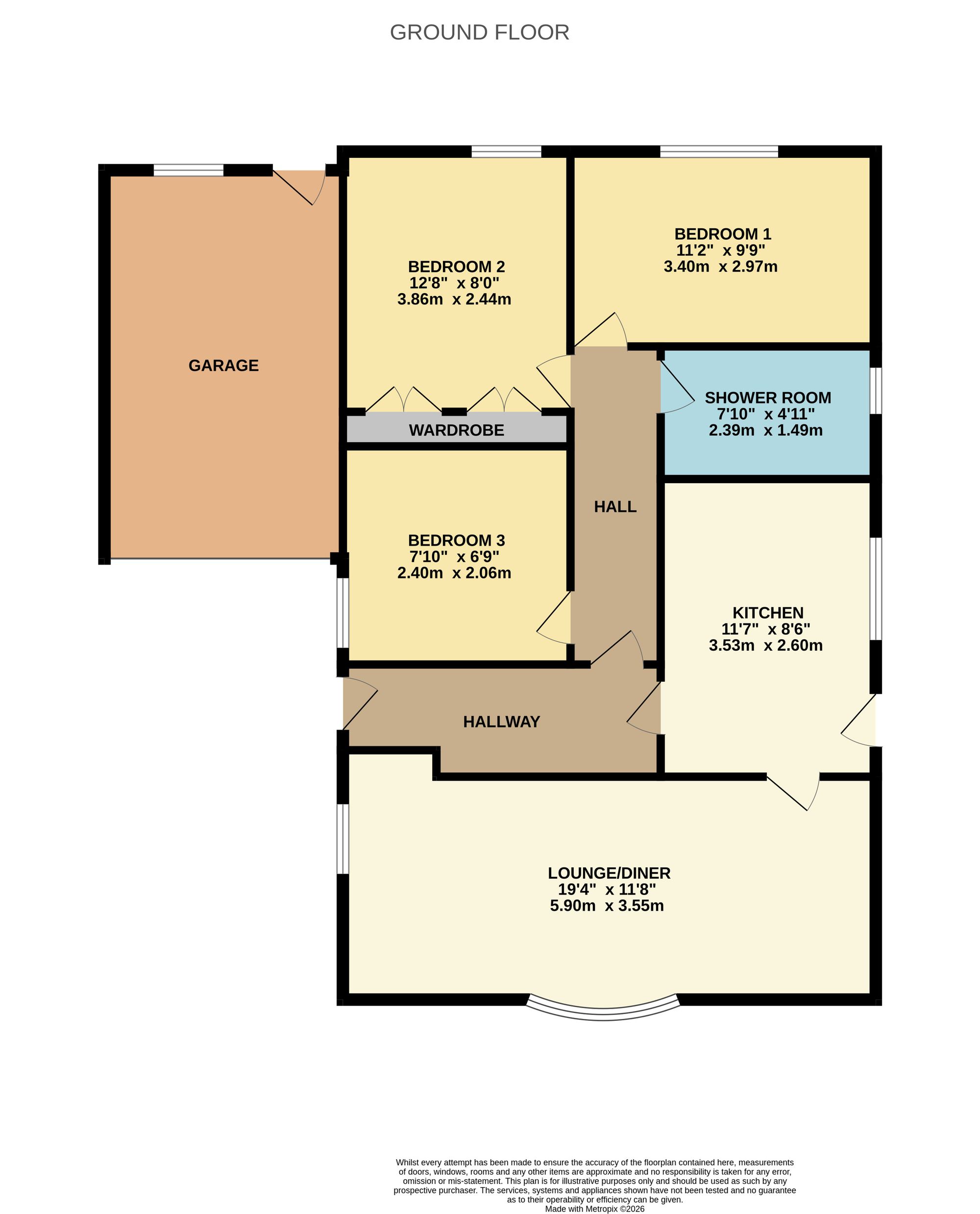 2 Hathersage Way, Sutton-In-Ashfield floorplan