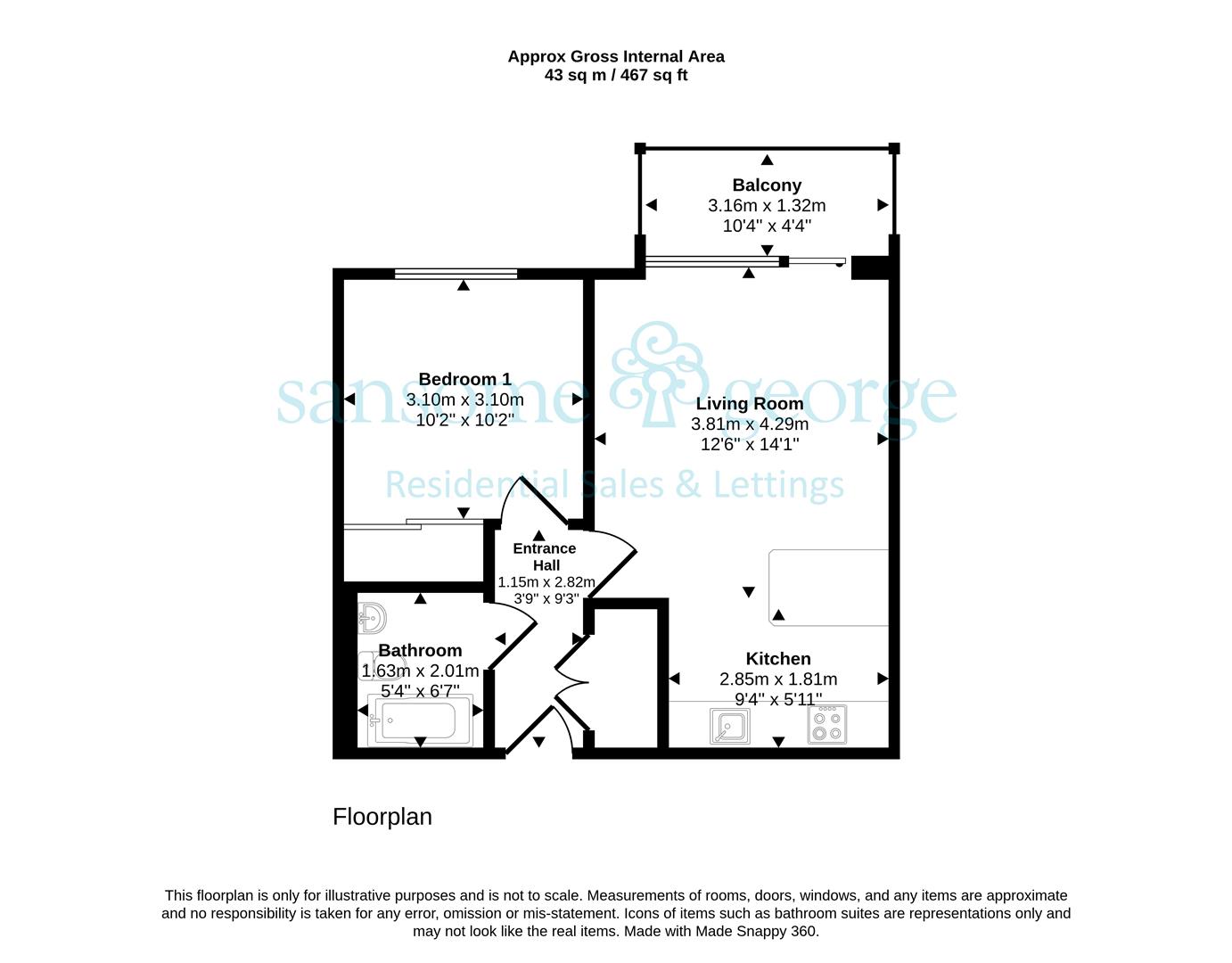117 Heron House, Kennet Island, Reading floorplan