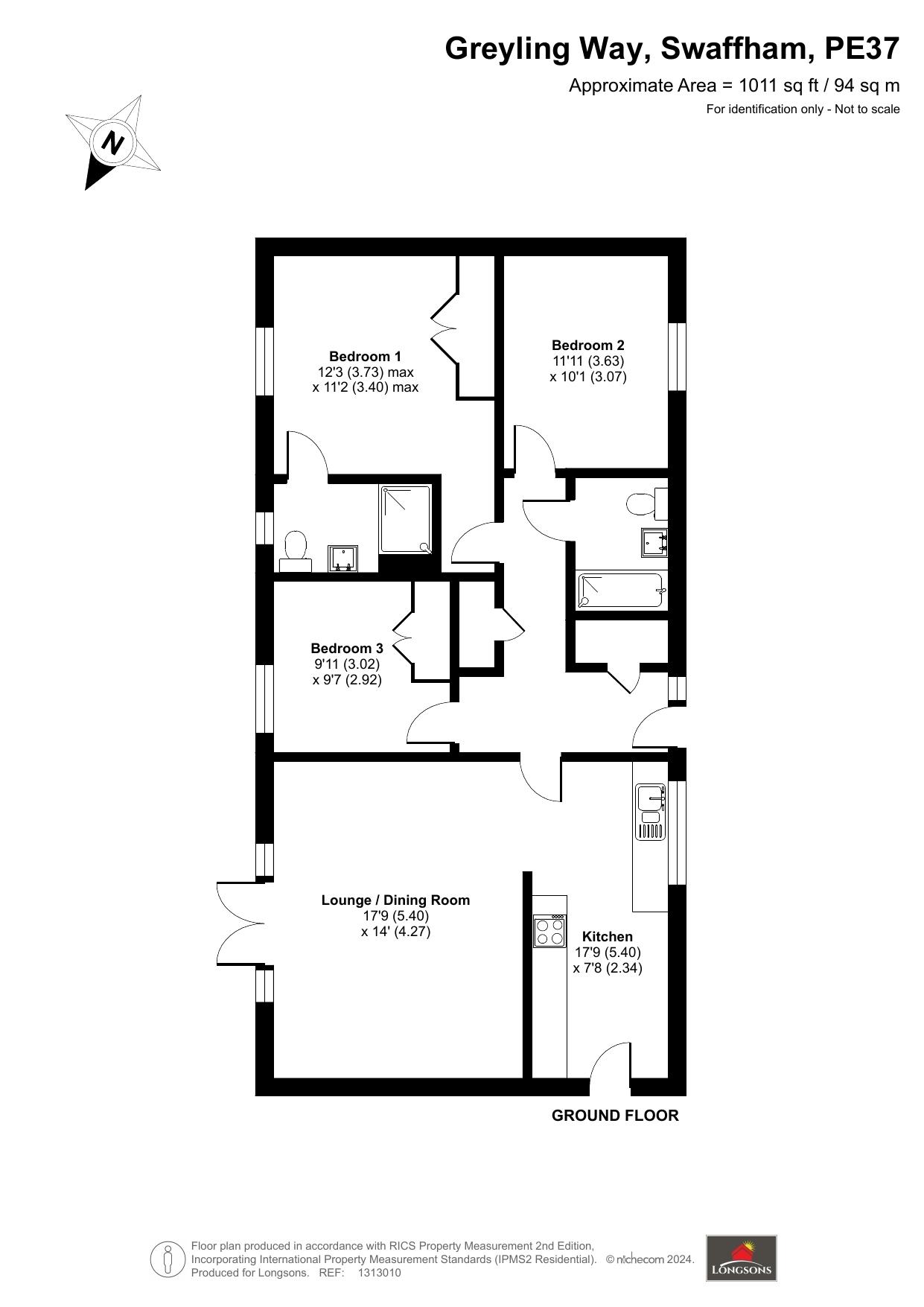 62, Greyling Way, Swaffham floorplan