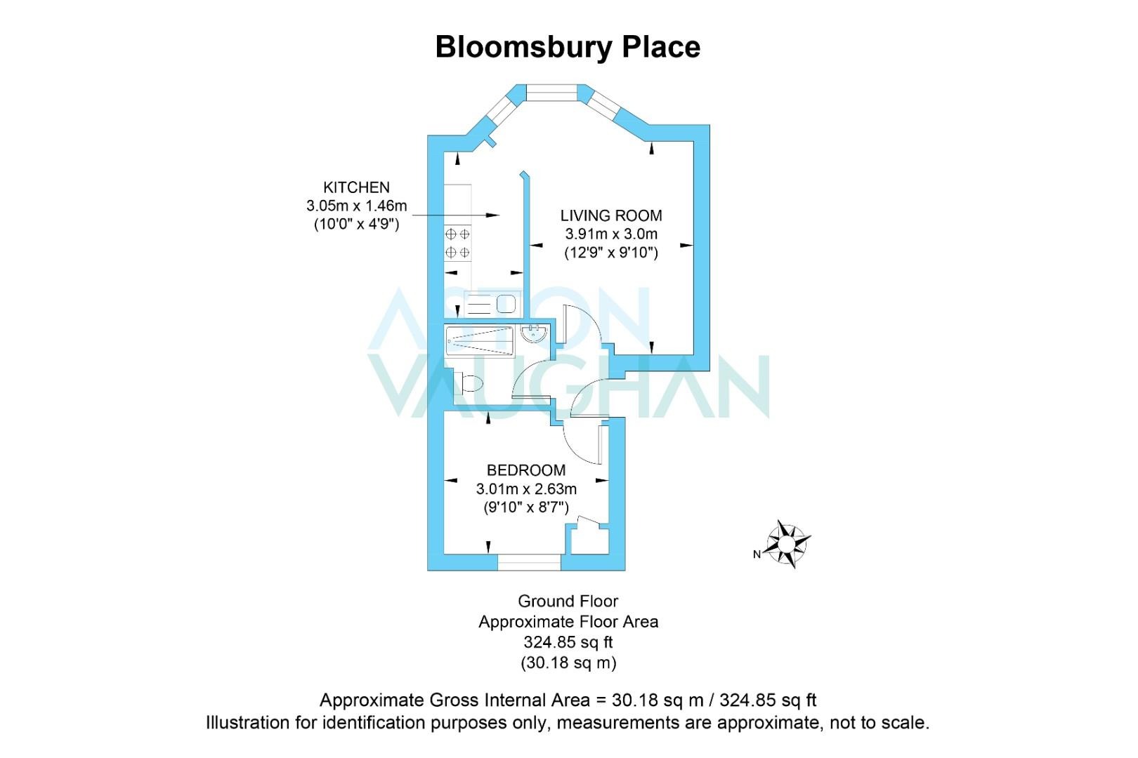 Third Floor Flat, 11 Bloomsbury Place, East Sussex floorplan
